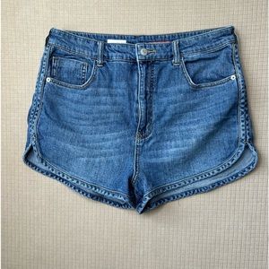 Pilco Anthropologie Shorts Size 31 Blue Denim Jean High Rise Medium Wash Pockets
